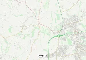 Amber Valley DE55 7 Print Map