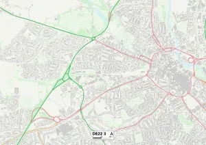 Derby DE22 3 Postcode Sector Print Map