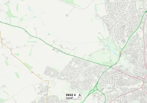 Derby DE22 4 Print Postcode Sector Map
