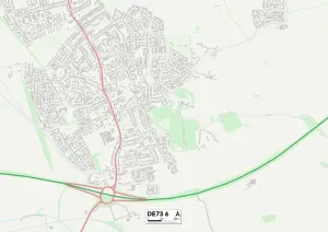 DE - Derby Prints: Derby DE73 6 Print Map Postcode Sector