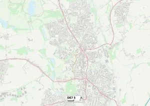 DE - Derby Prints: Erewash DE7 5 Postcode Sector Print Map