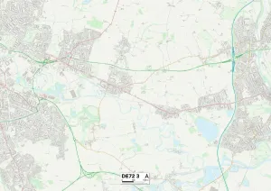 Erewash DE72 3 Postcode Sector Print Map