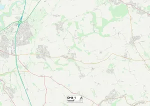 County Durham DH6 1 Postcode Print Map