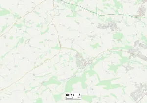 DH - Durham Prints: County Durham DH7 9 Print Map