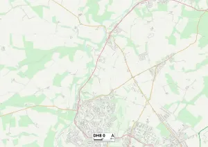 County Durham DH8 0 Print Map Sector