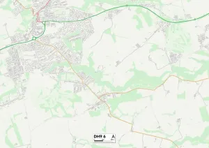 County Durham DH9 6 Print Map Sector