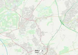 DH - Durham Prints: Sunderland DH4 4 Print Map