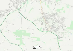 County Durham DL4 1 Print Map Postcode Sector
