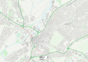 Doncaster DN1 2 Postcode Sector Print Map
