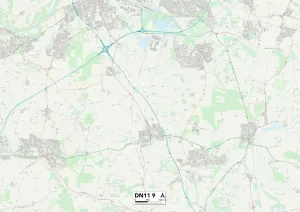 Doncaster DN11 9 Postcode Sector Print Map