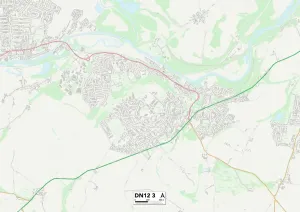 Doncaster DN12 3 Postcode Sector Print Map