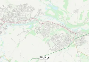 Doncaster DN12 4 Postcode Sector Print Map