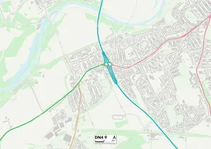 Doncaster DN4 9 Postcode Sector Print Map