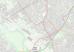 Framed Print : Hackney E10 5 Print Map Sector