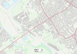 E - London E Prints: Hackney E10 7 Print Map Sector Map