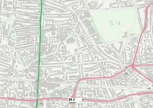 E - London E Prints: Hackney E8 2 Print Map Sector