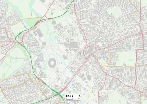 Newham E15 2 Print Postcode Sector Map