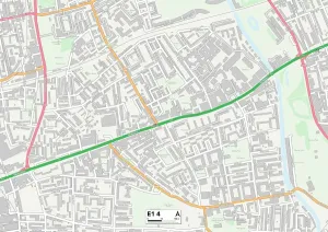 E - London E Prints: Tower Hamlets E1 4 Print Map
