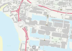 E - London E Prints: Tower Hamlets E14 4 Print Map