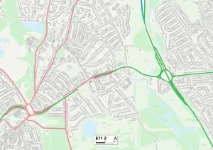 Waltham Forest E11 2 Postcode Sector Print Map