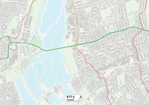 E - London E Prints: Waltham Forest E17 6 Print Map