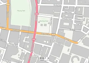 Hackney EC2A 1 Postcode Sector Print Map
