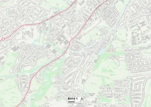 Edinburgh EH14 1 Postcode Sector Print Map