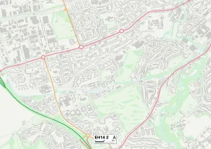 Edinburgh EH14 2 Print Map Sector Guide