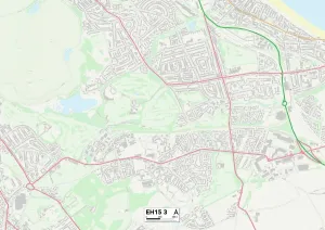 Edinburgh EH15 3 Print Map Sector