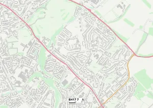 Edinburgh EH17 7 Print Map Sector