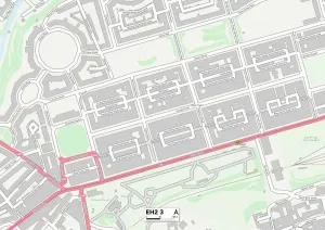 Edinburgh EH2 3 Postcode Sector Map Print