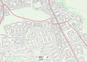 EH - Edinburgh Prints: Edinburgh EH9 1 Postcode Sector Print Map