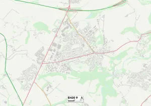 Midlothian EH20 9 Print Map Sector