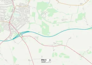 Hertsmere EN6 5 Postcode Sector Print Map