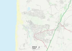 Cornwall EX23 8 Print Map Sector