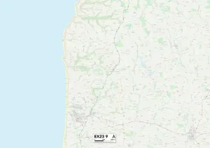 Cornwall EX23 9 Postcode Sector Print Map