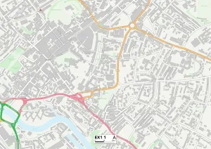 Exeter EX1 1 Postcode Sector Print Map