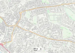 Exeter EX1 2 Postcode Sector Print Map