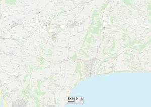 Exeter EX10 0 Postcode Sector Print Map
