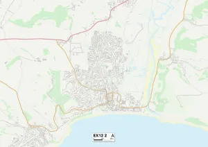 Exeter EX12 2 Postcode Sector Print Map
