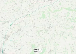 Exeter EX15 3 Postcode Sector Print Map