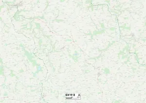 Exeter EX19 8 Postcode Sector Print Map