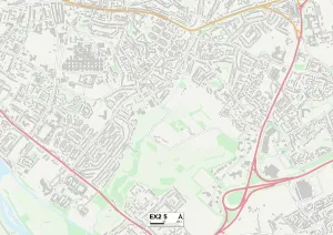 Exeter EX2 5 Postcode Sector Print Map