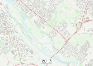 Exeter EX2 6 Print Map Sector Guide
