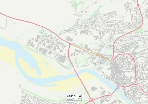 Exeter EX31 1 Postcode Sector Print Map