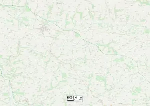 Exeter EX36 4 Postcode Sector Print Map