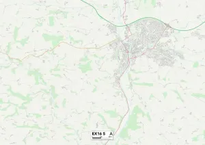 Mid Devon EX16 5 Print Map