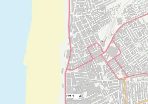 Blackpool FY1 1 Postcode Sector Map Print
