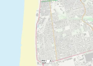 FY - Blackpool Prints: Blackpool FY4 1 Print Map Postcode Sector