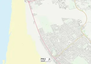 FY - Blackpool Prints: Fylde FY8 2 Postcode Sector Print Map